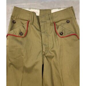 Vintage 60s BSA Boy Scouts Uniform Pants Trousers Khaki Green 24x22
